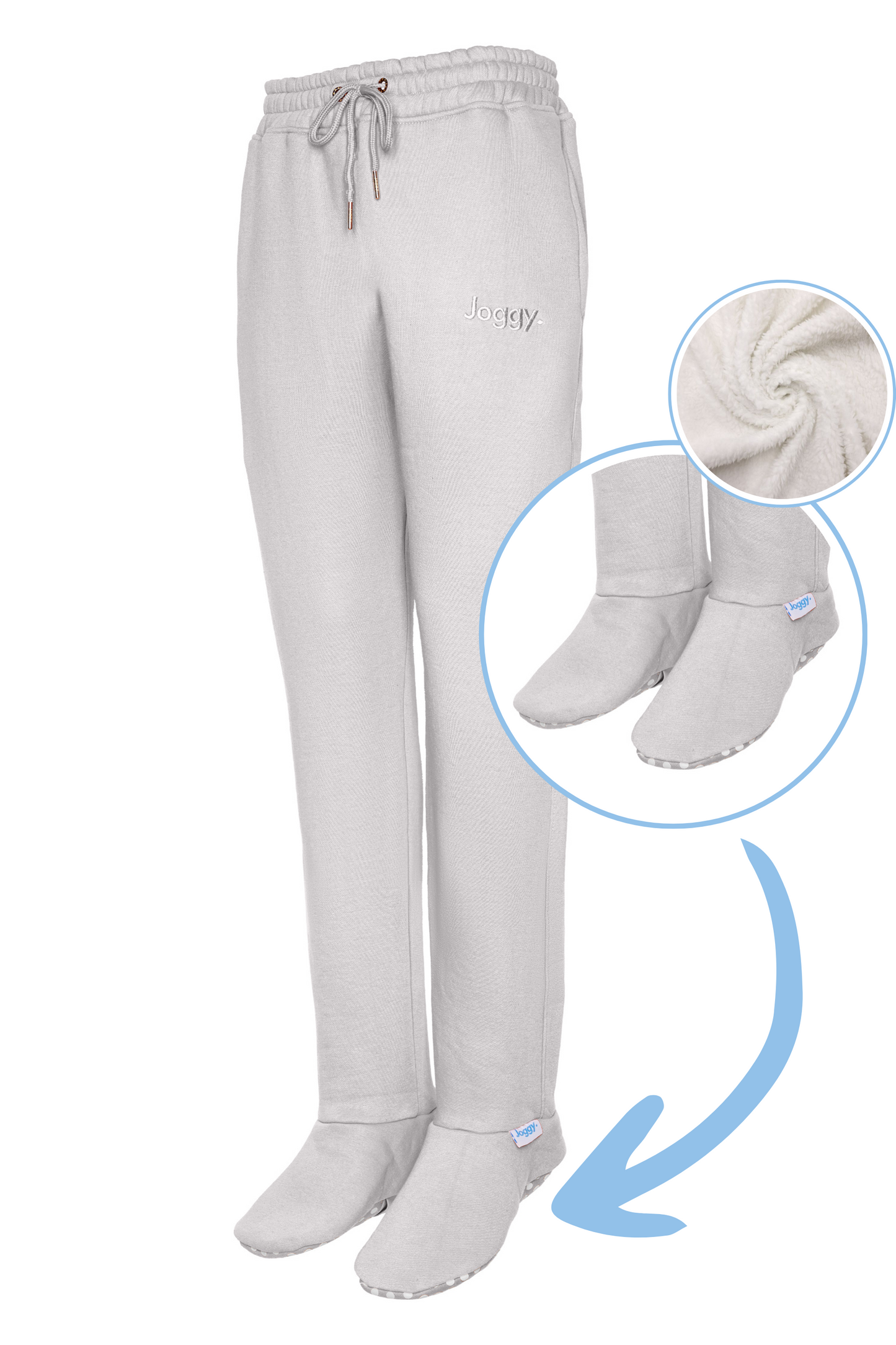 Joggy Grijze Joggingbroek Gevoerde voeten
