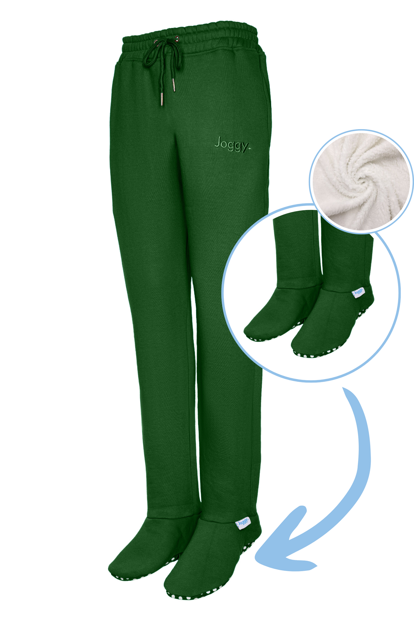 Joggy Groene Joggingbroek Gevoerde Voeten
