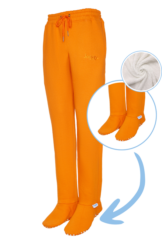 Joggy Oranje Joggingbroek Gevoerde Voeten